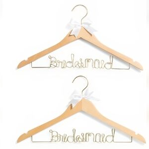 2 Bridesmaid Cursive Hangers